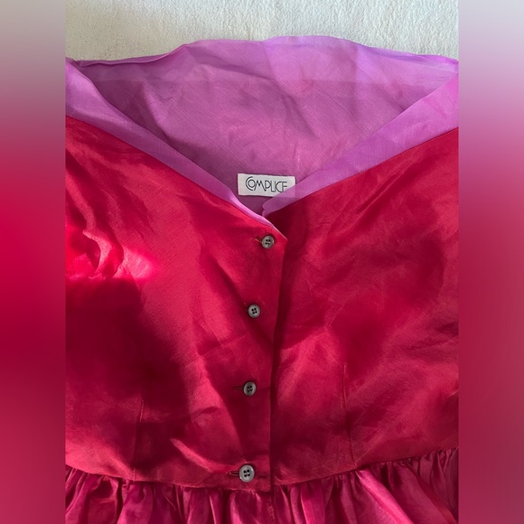 Complice by Dolce & Gabbana 1990s Silk Babydoll Top with High Waisted Shorts - Picture 7 of 14